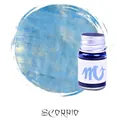 Scorpio blue shimmering fountain pen ink variant in a small glass sample bottle for art - Scorpio / Teal