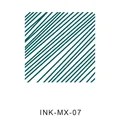 Professional peacock teal fountain pen ink swatch for glass dip pens, model INK-MX-07. - Peacock (INK-MX-07)