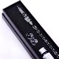 Handmade starry sky glass dip pen gift set with glitter ink in elegant black box - Black Blue Starry Set / Small Gift Box (1 Pen + 1 Ink + 1 Holder)