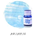 Deep blue shimmer fountain pen ink featuring Aquarius constellation theme in glass bottle - Sky Blue