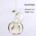 Jarrón de cristal colgante con forma de calabaza para decorar plantas hidropónicas - Estilo Calaba (7x12)