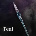 Handmade luminous glass dip pen in elegant blue-green finish for artistic writing - Luminous Blue-Green