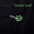 Elegante reposaplumas de vidrio hecho a mano con motivo de hoja verde para caligrafía - Reposa Flor-Verde