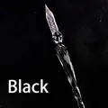 Elegant black handmade luminous glass dip pen featuring a decorative spiral nib - Noctilucent Black