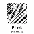 Black color ink swatch for glass dip pens, variant model INK-MX-13, SKU display image - Bamboo Charcoal (INK-MX-13)