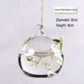 Jarrón colgante minimalista de cristal transparente para plantas hidroponía 8x9cm - Estilo Redondo (8x9)