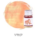 Virgo constellation theme shimmering orange non-carbon ink in a small glass bottle for pens - Sunset Orange