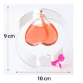 Lámpara de aceite creativa de vidrio transparente en forma de corazón para regalo, 10x9cm - Lámpara de Aceite Corazón