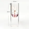 Handmade cylindrical glass oil lamp candlestick with hook medium size 6.5x18cm - Style A (zt040) / Medium (6.5*18cm)