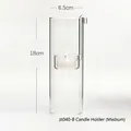 Medium sized transparent cylindrical glass candle holder with hanging hook for home decor - Style B (zt040) / Medium (18cm)
