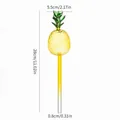 Gelbe Ananas-Bewässerungskugel für Zimmerpflanzen, 28 cm Höhe mit Maßen, automatische Bewässerung - Ananas