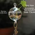 Hanging clear glass sphere vase for hydroponic plants and micro-landscape, 15cm diameter - hp28 / 60mm