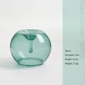 Translucent lake green spherical glass incense holder for meditation and indoor aromatherapy - 6cm Diameter x 4.5cm Height / Lake Green