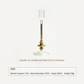M Size European glass candlestick with gold sequins for romantic candlelight dinner decoration - Medium (M Size) / Gold