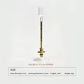 Elegant European style tall glass candlestick holder with gold glitter inside, size L - Large (L Size) / Gold