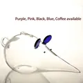 Hucha de vidrio de borosilicato en forma de ratón con elegantes orejas azules - Estilo de Ratón de la Suerte / Azul