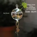 6cm creative hanging glass orb vase for micro-landscape and hydroponic plants ornament - hp28 / 150mm