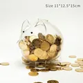 Hucha de cerdito de cristal transparente, 11x12.5x15cm, ideal para monedas y decoración - Estilo de Cerdo Mini / Mini (11x12.5cm)