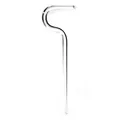 Durable clear glass anti-lip wrinkle straw featuring reusable ergonomic curved design - Single Pack / Clear