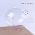 Hucha con forma de cerdo de vidrio de borosilicato para monedas y decoración hogar - LOVE Cerdito Rosa