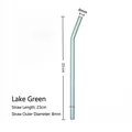 Hochwertiger seegrüner Mehrweg-Glastrinkhalm 23 cm Länge und 8 mm Durchmesser - 23cm (8mm Durchmesser) / Seegrün