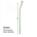 26cm Extra Langer Grüner Glas-Strohhalm für hohe Becher, Glas-Zubehör Ersatzteil - 23cm (8mm Durchmesser) / Grün