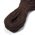 Brown elastic cord detail view, stretchy band for DIY crafts, clothing, and hair ties. - 10 Yards/Pack (3mm) / Dark Coffee