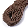 Close-up detail of brown elastic cord, neatly coiled for DIY sewing crafts, waistbands and hoodies. - 10 Yards/Pack (3mm) / Light Coffee
