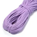 Purple elastic cord detail shot, perfect for DIY crafts, hair ties, and garment drawstrings. - 10 Yards/Pack (3mm) / Purple
