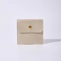Elegant champagne velvet snap jewelry pouch perfect for storing rings and bracelets - Gold / 8x8cm