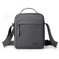 Men grey oxford cloth shoulder bag casual messenger bag versatile business commuter crossbody bag. - Dark Gray