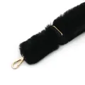 Correa de repuesto de felpa negra ajustable con herrajes dorados para bolsos. - Hebilla Dorada / Negro