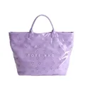 Élégant sac cabas en PVC violet imperméable avec perforations florales découpées - Violet