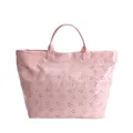 Sac fourre-tout rose en PVC imperméable avec élégant motif floral découpé au laser - Rose