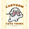 Joli patch brodé de lapin de dessin animé bricolage fer sur accessoire vêtement chic. - Vue de dos du lapin