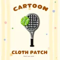 Cartoon tennis racket embroidered cloth patch DIY apparel decorative clothing iron on badge - Tennis Ball