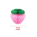 Rosa Erdbeere Wabenball Hängende Dekoration für hawaiianische Sommergeburtstagsparty. - 15cm Rosa Erdbeere / Wie abgebildet