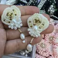 Handgemachte Perlen Applikationen mit Perlenanhänger für DIY Schuh Blumen Dekoration - Heißluftballon / 1 Stück / bunt