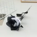 Artificiale nero e bianco rosa di seta fiore singolo stelo per matrimonio decorazione - Rosa nera bicolore
