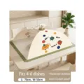 Foldable rectangular food cover net 70x50cm with cute cartoon fruit pattern for kitchen - Cartoon Fruit & Veggie / Square (70x50cm)