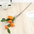 Artificial orange fruit branch home decoration fake tangerine plant photography prop for shop display - 6-Head Kumquats