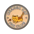 Leuke oranje kat fan club metalen emaille speldje voor kattenliefhebbers - Oranje Kat Fan Club (QHXZ5856)