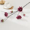 Künstliche Seidenblume welker Zweig Dekoration für Heimdekoration und Party neues Design - Verwelkter Zweig Alocasia - Purpurrot