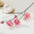 Künstlicher Seiden-Schmetterlingsblumen-Zweig, rosa Kunstblumen-Stiel für Party-Deko. - Verwelkter Zweig Alocasia - Pfirsichrosa