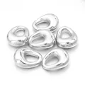 Perles en vrac en forme de goutte argentées pour colliers bracelets bijoux accessoires faits main - Goutte d'Eau 3 / Lot de 30 / K Blanc/Argent
