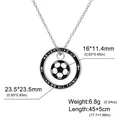 Stainless steel soccer pendant necklace with inspiring text, stylish sports jewelry for daily wear. - Soccer Necklace / Steel