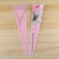Valentine single rose packaging bag OPP plastic clear flower wrapping sleeve pink - Girlish Style / 50 Pieces/Pack / Light Pink