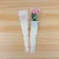 Single rose flower packaging bag mermaid shape clear plastic floral wrapping DIY bouquet bag - Mermaid Style / 50 Pieces/Pack / Milky White