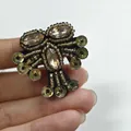 Handgemachte Perlen Kristall Blume Flicken Strass Pailletten Applikation für DIY Schuhe Gold - Fisch / 3cm / Gold
