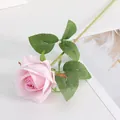 Single stem artificial pink rose flower for home wedding decoration fake floral bouquet - Pearl Rose Pink